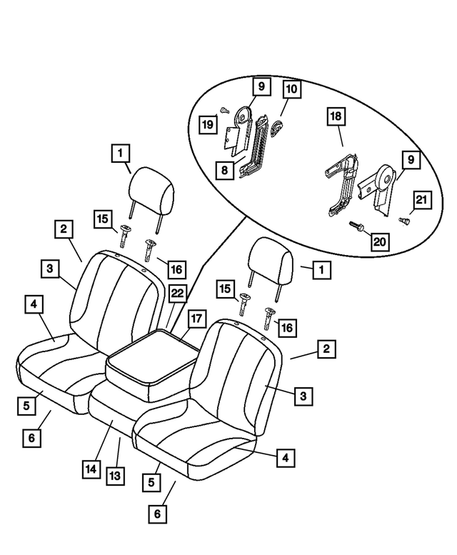 5178109AA - Interior Trim: Seat Cushion Foam, Left for Mopar Image
