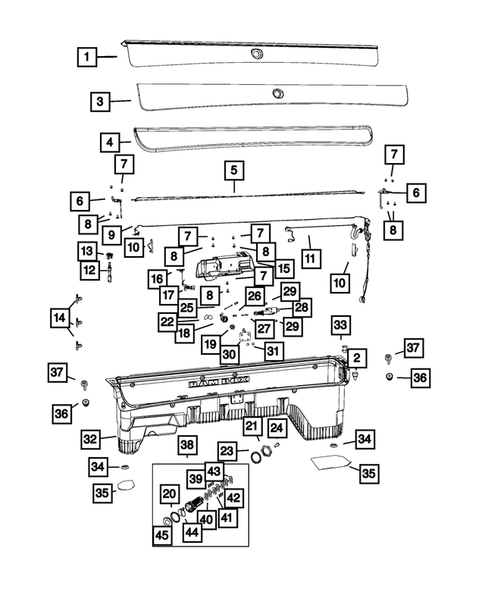 Pick-up Box and Fuel Filler Door for 2019 Ram 1500 Classic #1