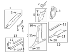 SL7Z4031407AD - Body: Interior Grab Bar for Ford Image