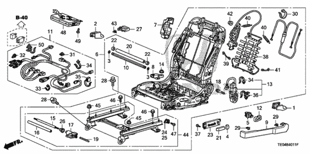 Front Seat Components (L.) (Power Height) for 2010 Honda Accord #0