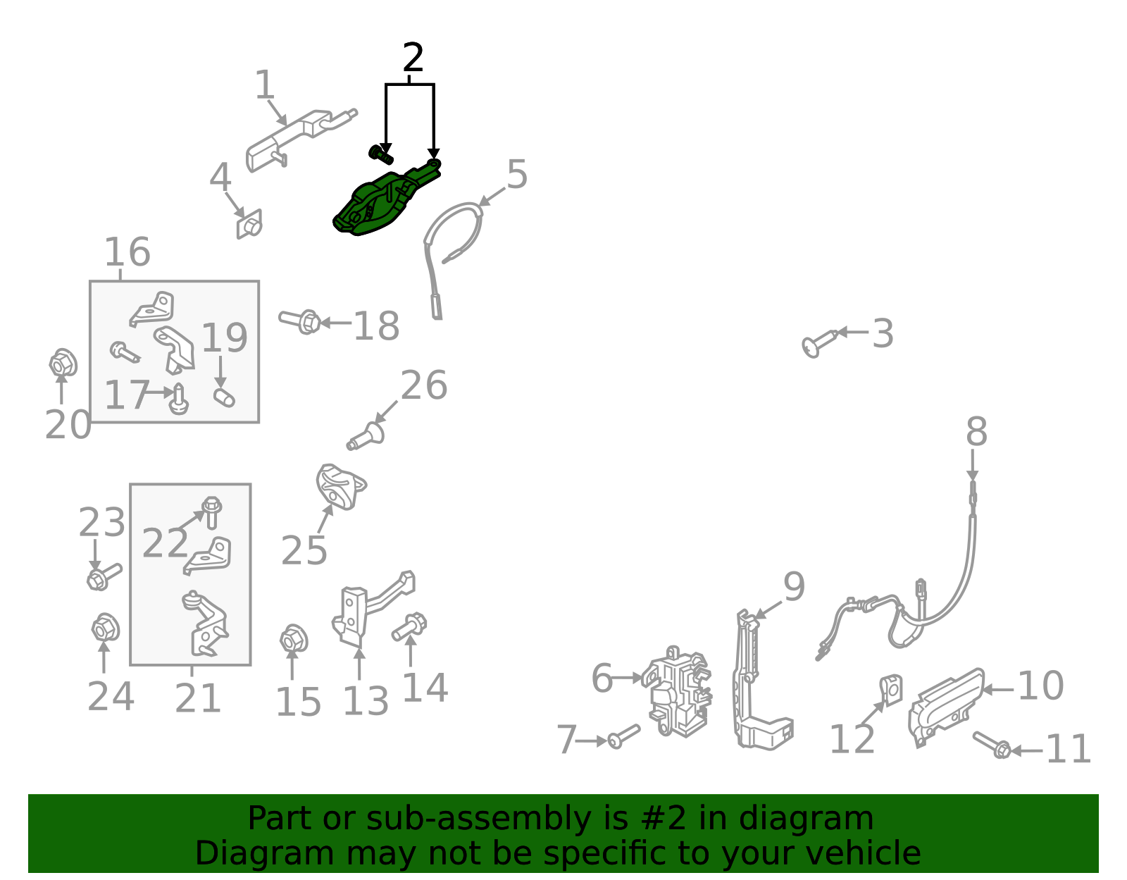 NL3Z-1526684-D - 2021-2024 Ford - Exterior Door Handle Base