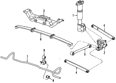 Rear Suspension for 1992 Oldsmobile Cutlass Supreme #1
