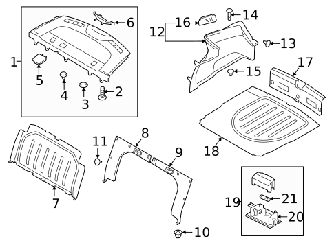 Interior Trim - Rear Body for 2019 Kia Forte #0