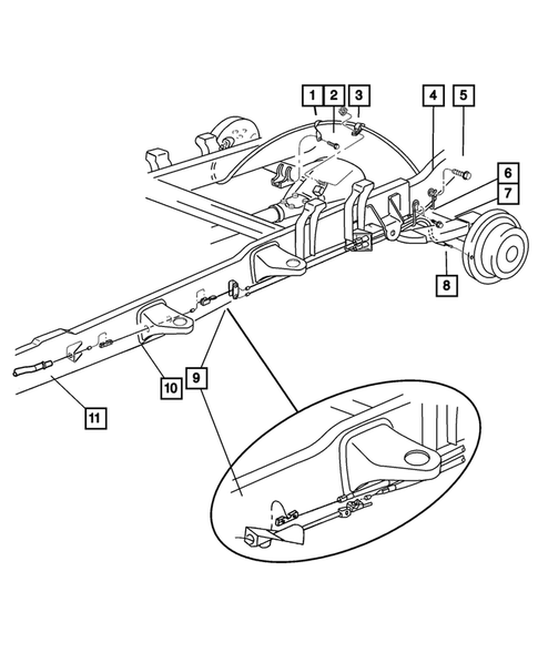Parking Brake Lever and Cables for 2002 Dodge Ram 2500 #2