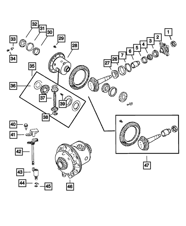 6509207AA - Rear Axle; Corporate 213 MM; Differential and Drive Line: Ring Gear Bolt, Mounting for Mopar Image