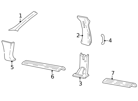 Interior Trim - Pillars for 1999 Chevrolet Venture #0