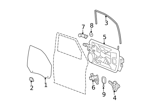 Glass - Front Door for 2024 Ram 3500 #4