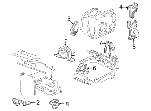 Engine & Trans Mounting for 2003 Oldsmobile Alero #0