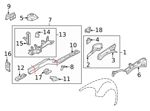 Structural Components & Rails for 2015 Volkswagen Beetle #0