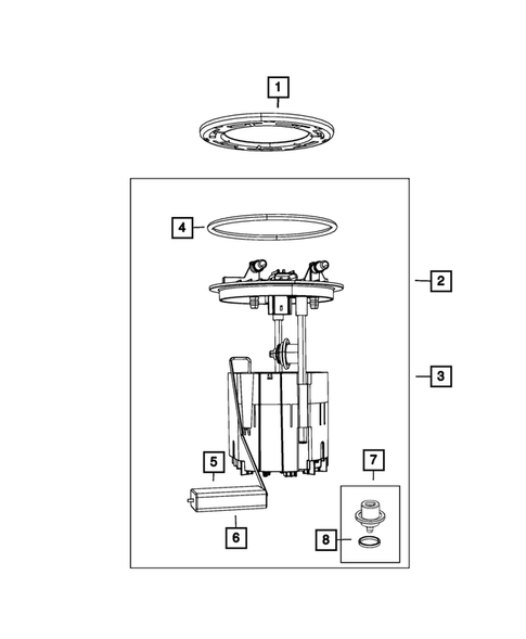 Fuel Pump and Sending Unit for 2012 Ram C/V #0