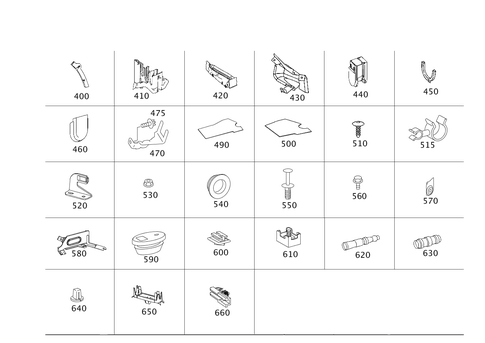 Loom Ties, Cable Mounting Parts and Grommets for 2005 Mercedes-Benz E320 #0