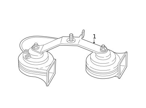 Horn for 1999 Mazda B4000 #0