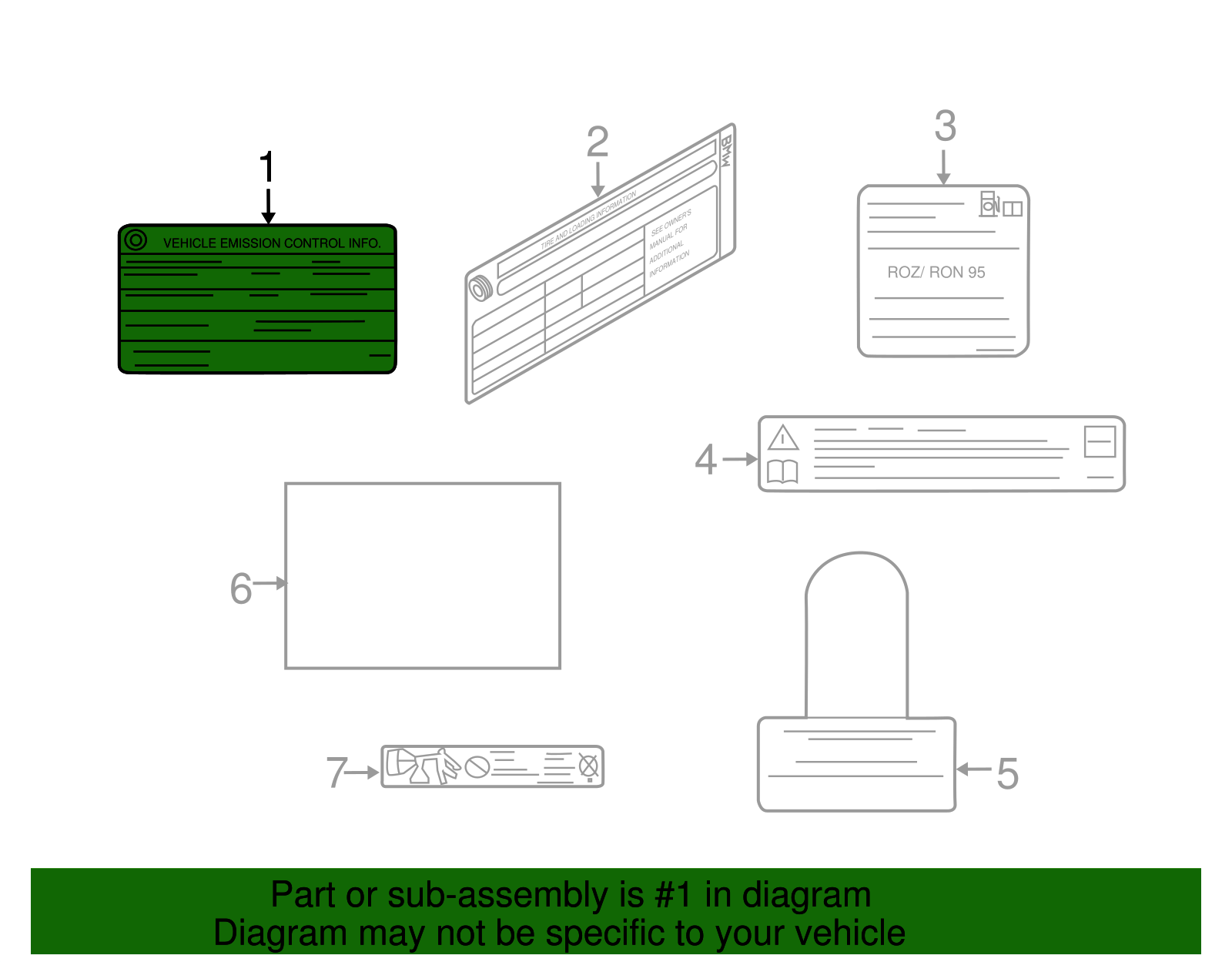 Emission Label - BMW (71228655982)