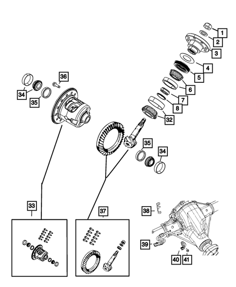 Rear Axle; Housing, Differential and Vent for 2018 Jeep Wrangler JK #3