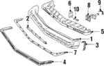 22519081 - Body: Bumper Cover Retainer for Oldsmobile: Calais, Cutlass Calais Image