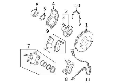 Hubs & Related Components for 2006 Mazda Tribute #0