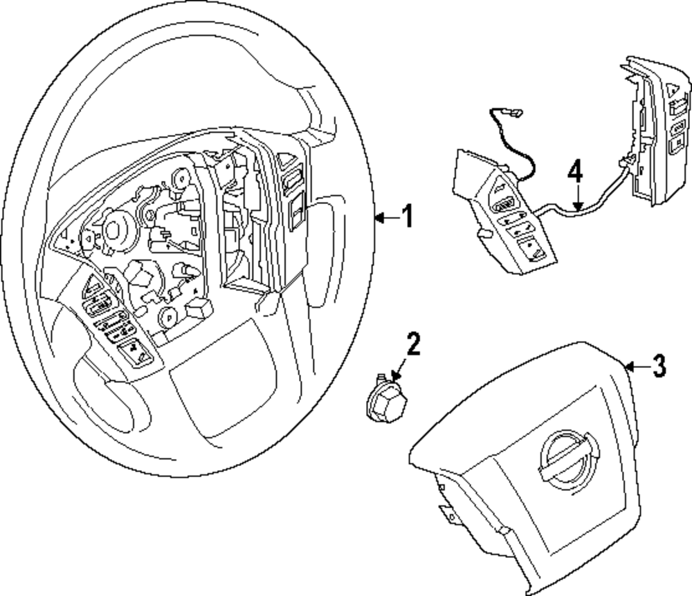 Steering Wheel Audio Controls For Nissan Frontier Xterra Pathfinder 2005-2012 (48430-ZL91C / 48430 2Z511)