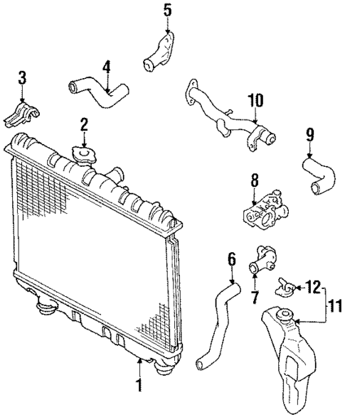 Radiator & Components for 1989 Toyota Corolla #2
