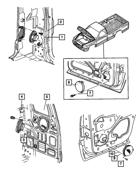 Radio, Antenna, and Speakers for 2002 Dodge Dakota #2