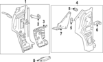26484613 - Body: Hinge Pillar Reinforced for Buick: Enclave | Chevrolet: Traverse | GMC: Acadia Image