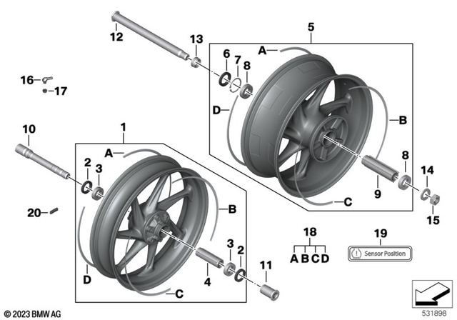71217698971 - : Sign "Tpc" Tire Pressure Control for BMW-Motorrad Image