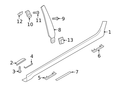 Exterior Trim - Pillars for 2018 Audi A7 Quattro #0