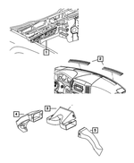 55037874AB - Air Conditioning &amp; Heater: Air Baffle for Mopar Image