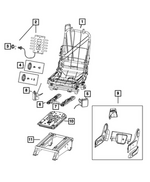 68802596AA - Interior Trim: Front Complete Frame for Mopar Image