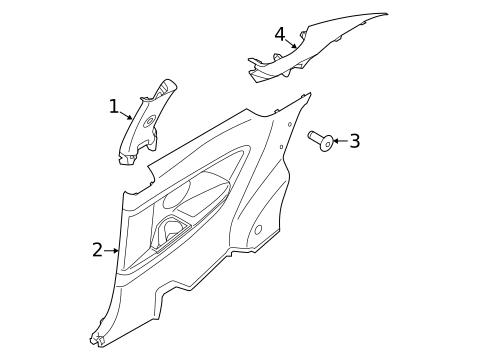 Interior Trim - Quarter Panels for 2014 Kia Forte Koup #0