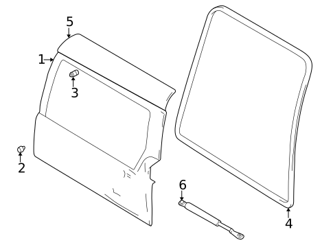 Lift Gate for 2001 Chevrolet Tracker #0