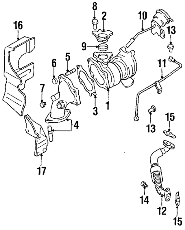 MD168266 - : Turbocharger Gasket for Mitsubishi Image