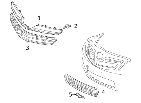 Grille & Components for 2010 Toyota Camry #1