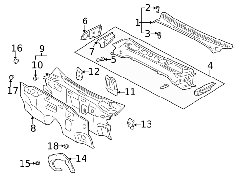 Cowl for 1997 Toyota 4Runner #0