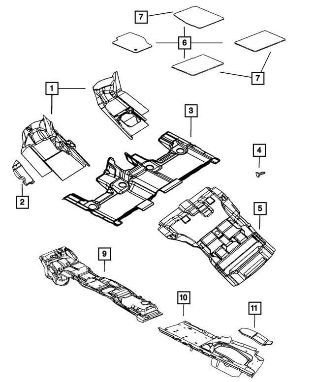 1ZW53LU5AD - Interior Trim: Front Floor Carpet, Right for Jeep: Grand Cherokee Image
