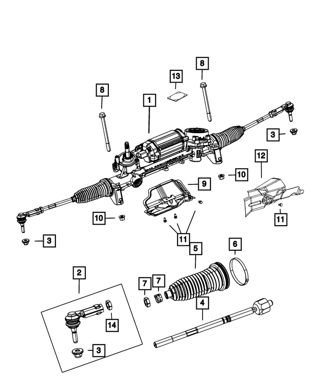 R8369262AA - : Rack And Pinion Gear, Remanufactured for Mopar Image
