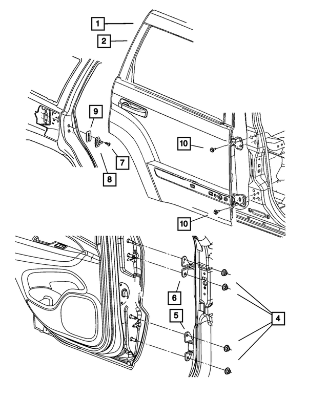 4589139AA - Doors, Door Mirrors and Related Parts: Door Latch Striker Spacer, Right for Mopar Image