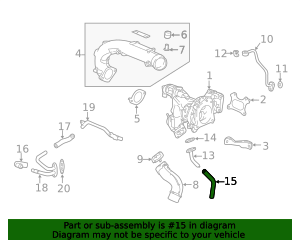 15542-RPY-G01 - Turbocharger Oil Line 2017-2025 Honda Civic | Honda ...