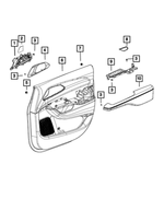 5RP572D2AH - : Front Door Trim Panel, Left for Mopar Image