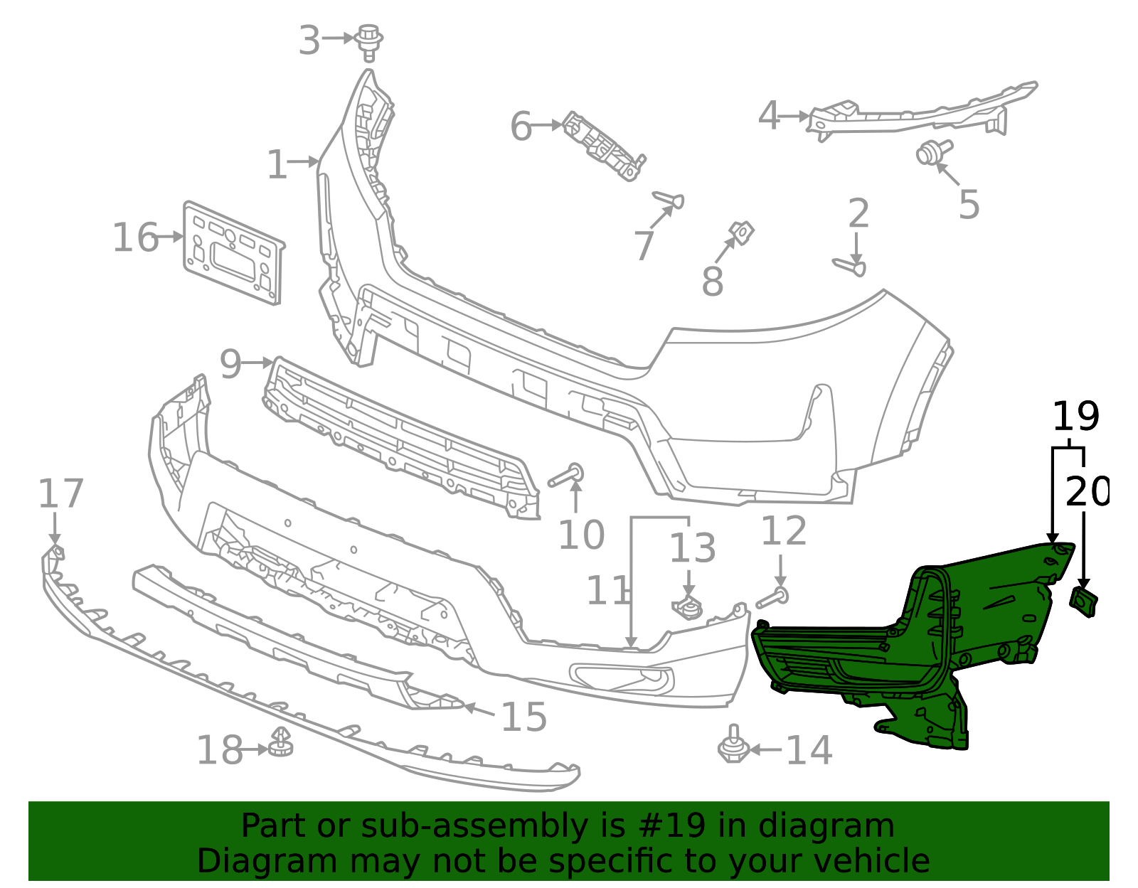 2021-2025 Honda Bumper Cover Spacer Panel 71107-T6Z-A10 | Honda