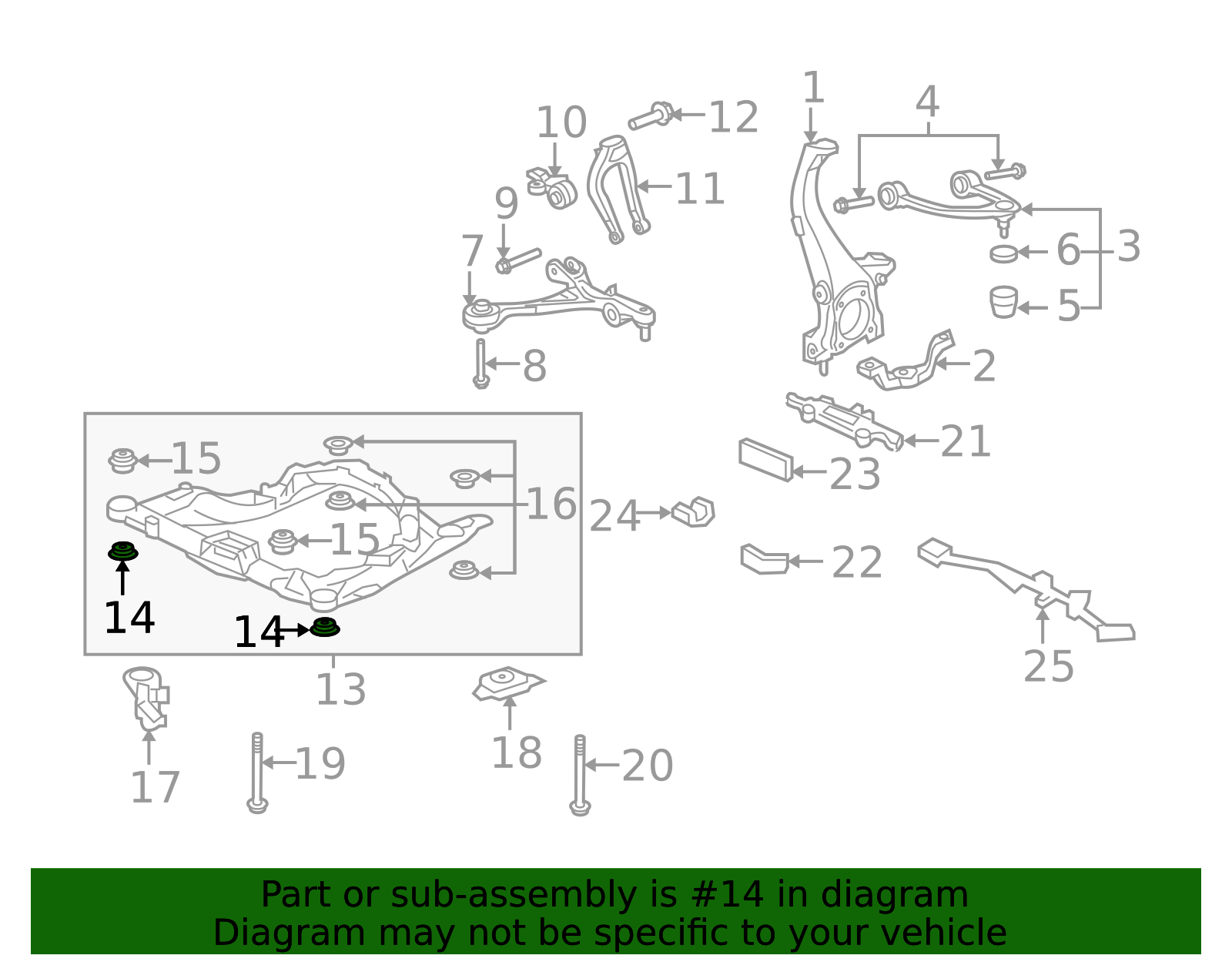 2009-2012 Acura RL Engine Cradle Front Mount 50263-SJA-E00 | OEM Parts ...