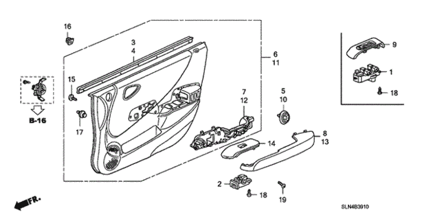 Front Door Lining for 2007 Honda Fit #0