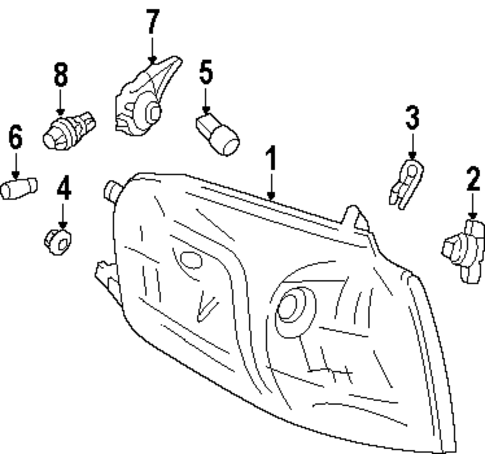 Park & Side Marker Lamps for 1998 Oldsmobile Silhouette #0