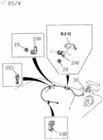 8942251850 - Electrical/Exhaust/Heater/Fuel: CLIP, HARNESS for Honda Image