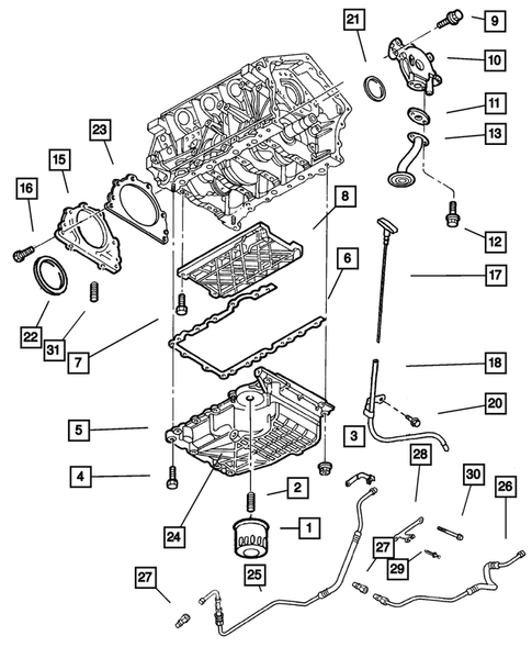 Engine Oiling for 2003 Dodge Intrepid #0