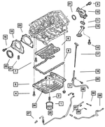 4663999AC - Engine 2.7L Six Cylinder: Windage Tray for Mopar Image