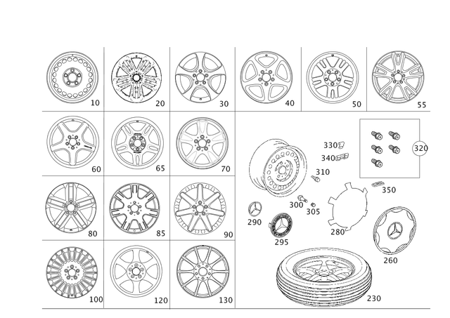 2034001602 - Wheels: Disk Wheel for Mercedes-Benz Image image