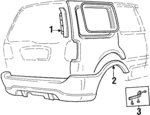 F85Z78291A08AAA - Body: Applique for Lincoln: Navigator Image