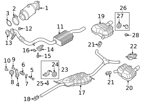 Exhaust Components for 2023 Audi A5 Quattro #0
