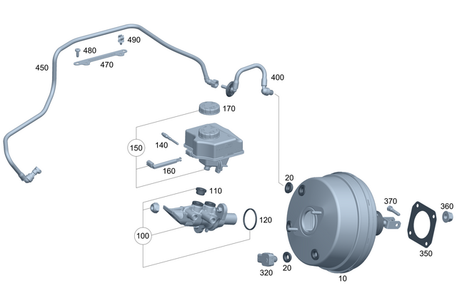 4654302200 - : Brake Booster for Mercedes-Benz Image