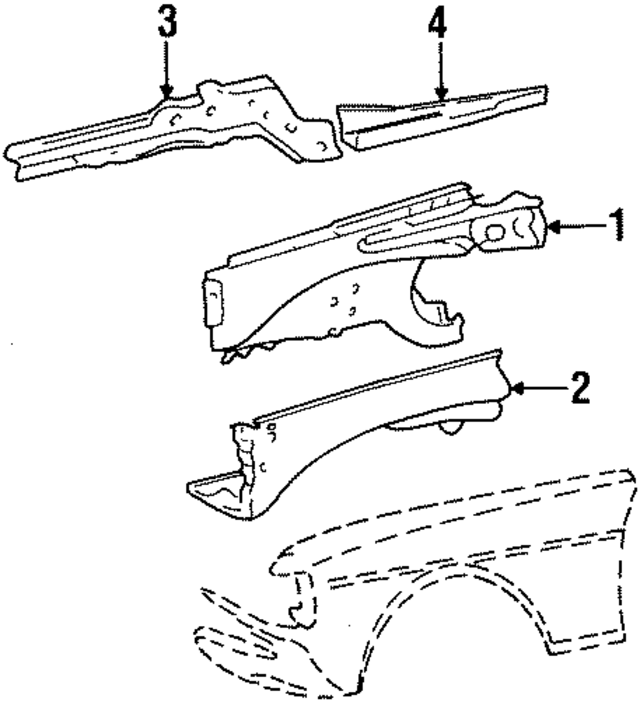 1236202561 - Body: Apron Assembly for Mercedes-Benz Image